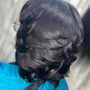 Jumbo Feed In Braid Ponytail/ Bun (Waist Length)