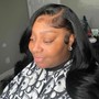 Frontal ponytail with wash