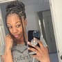 Knotless/ box braids large-sized