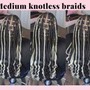 Small knotless braids (Back length)