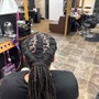 Stitch braids without braiding hair