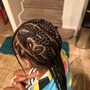 Stitch braids without braiding hair