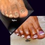 Full Acrylic Overlay/ wet or dry pedicure.