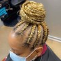 Feed-in Braids with added hair