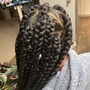 Jumbo Box Braids (Rubber band method)