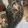 Jumbo Box Braids (Rubber band method)