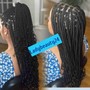 Knotless Braids wit Curly Short