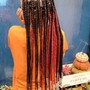 Fulani Braids (Box braids in the back)