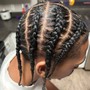 Half Feed-in/ Box Braids