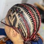 Medium Conrows ponytail