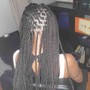 Smedium or Small knotless, midback braids