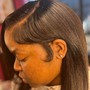 Full Highlights of relaxed hair