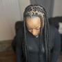 11-14 stitch braids w/braiding hair added