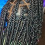 Triangle knotless braids