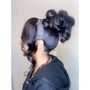 Double Frontal Bun/ ponytail