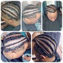 Kid's cornrows (6-12) striaght back