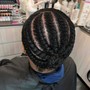 Two strand Twists, Flat twists to bun Package