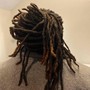 Small Straight back Braids with weave