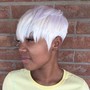 Glue in Extensions, Women's Cut, Relaxer