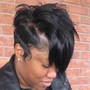 Short hair quick weave