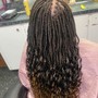 Boho curls added to braids