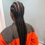 Boho Knotless Box Braids, Cornrows - Large