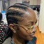 Boho Knotless Box Braids, Cornrows - Large