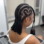 3-4 Feed In Braids