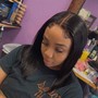 Roller Set Relaxed hair