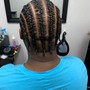 Bohemian knotless braids (med)