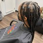 Bohemian knotless braids (med)