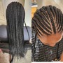 Straight back braids with extension