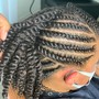 Feeding cornrows 2 braids