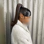 Bangs with Extended Ponytail