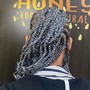 Man bun medium braids