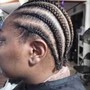 5 to 10 Cornrows (straight backs)