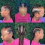 Silk Ponytail with Human Hair(Updo) with Cornrows- PLEASE BRING HUMAN HAIR