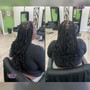 Waist Small Knotless Braids