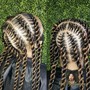 Feedin/Cornrow Twists