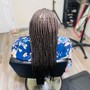 Small straight back feed-in braids 20-25 braids