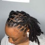 Invisible locs half head