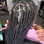 Large jumbo Knotless braids waist length