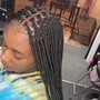 13+ feed ins in the front with a sew in in the back