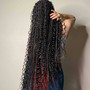 Small Bohemian Goddess Braids - Butt length