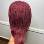 Small Knotless goddess Braids ( human hair bundles)