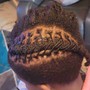 Loc Style Two stand twist updo