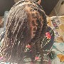 Loc Style Two stand twist updo