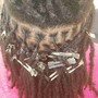 Loc Style Two stand twist updo