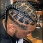 Men’s braids half head