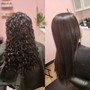 Flat iron + clip-in extensions